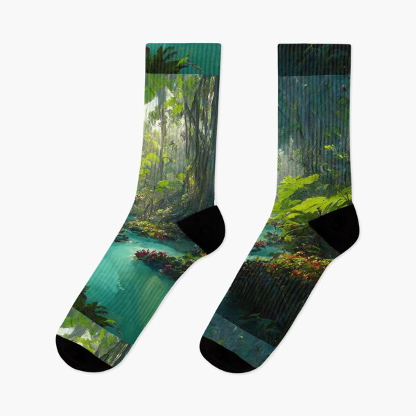 Item preview, Lagoon Deep in the Rainforest Digital Painting designed and sold by RadicalWombat.