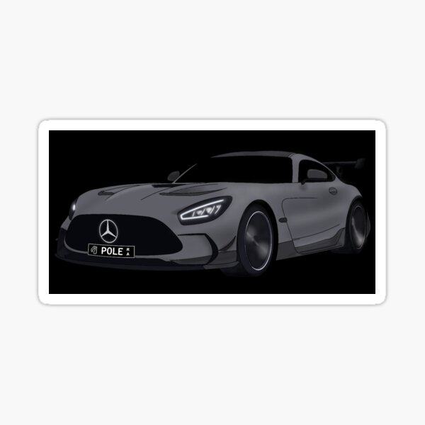 Mercedes AMG GTR Black Sticker for Sale by Mafiat-595