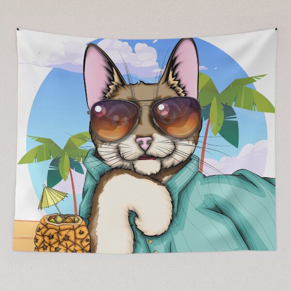 Item preview, feline vacationer designed and sold by h4nz4rt.