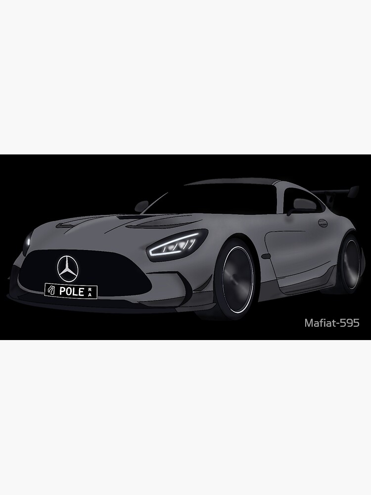 Disover Mercedes AMG GTR Black Premium Matte Vertical Poster