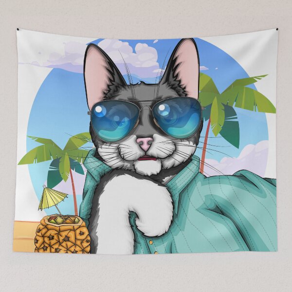 Item preview, feline vacationer designed and sold by h4nz4rt.