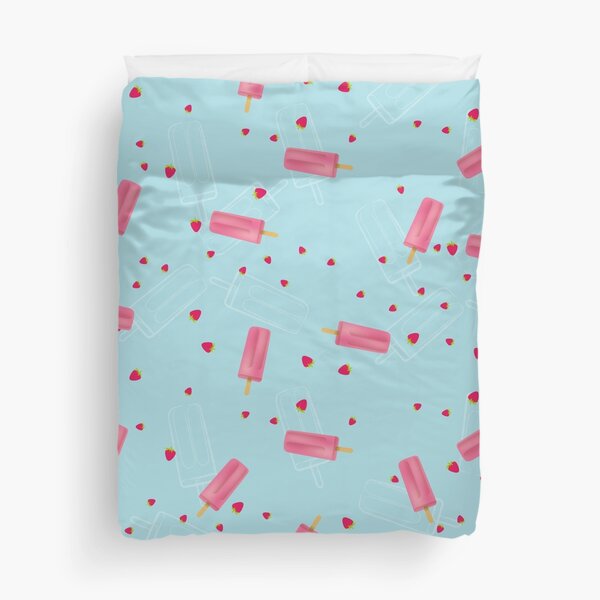 Strawberry ice-pop Duvet Cover