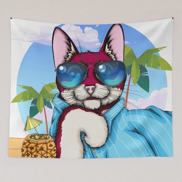 Item preview, feline vacationer designed and sold by h4nz4rt.