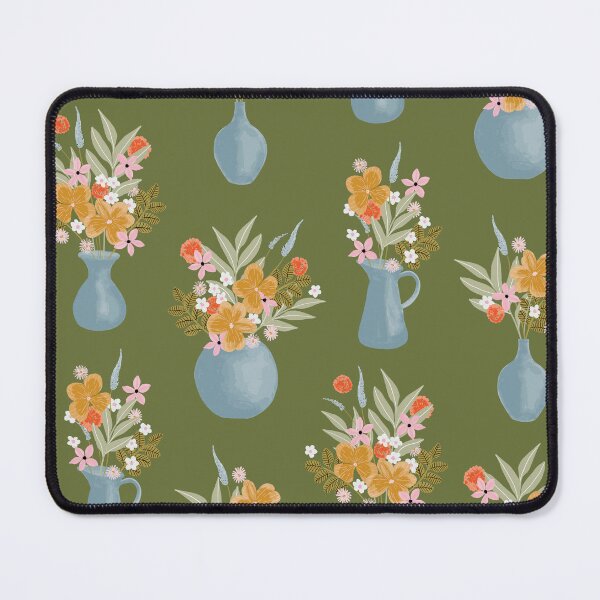 Item preview, Green Watercolour Floral Vases designed and sold by gabrielleneil.