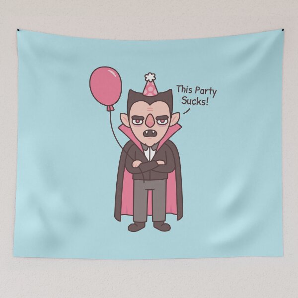 Item preview, Funny Grumpy Vampire Complaining This Party Sucks designed and sold by rustydoodle.