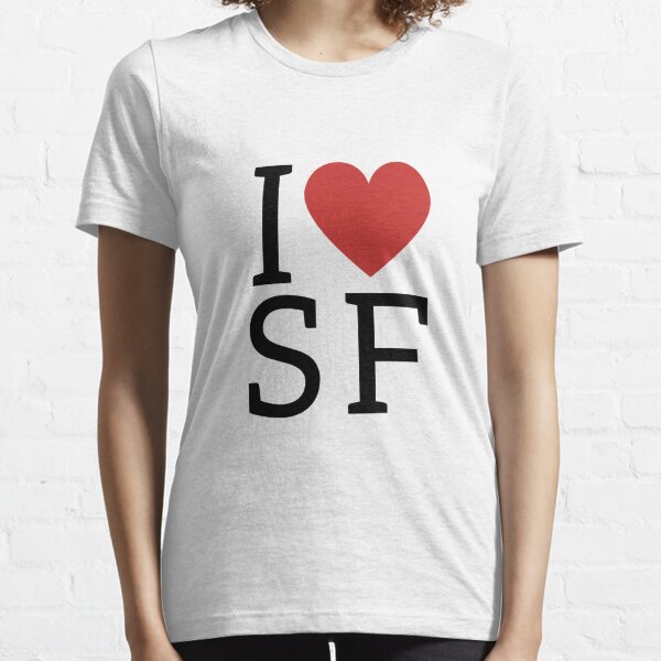  I Love SF San Francisco - Heart T-Shirt : Clothing