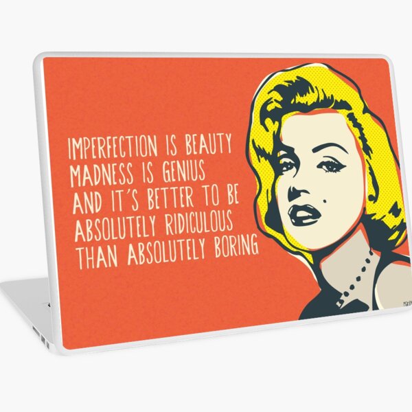 Marilyn Monroe Pop Art Quote Laptop Skin