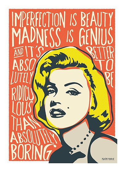 Marilyn Monroe Pop Art Quote Poster By Bonbcreative Redbubble