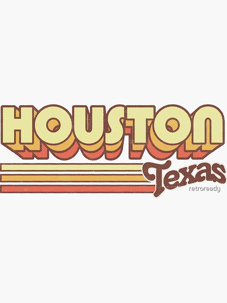 Texas Retro Astros Colors Sticker