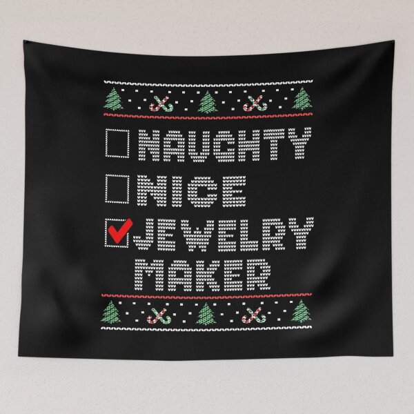 Item preview, Naughty Nice Jewelry Maker, Matching Christmas Group Pajama design designed and sold by Merchking1.