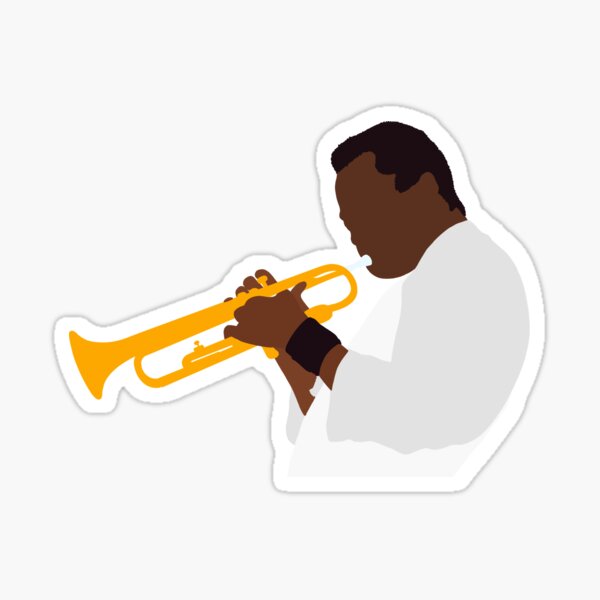 Vista previa del artículo con la obra «Miles Davis», diseñado y vendido por stickerskool.