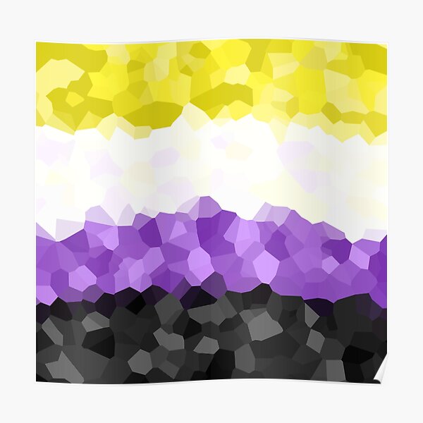 Crystal Non Binary Pride Flag Poster For Sale By Crypticrats Redbubble