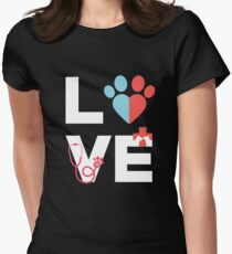 LOVE VET Women's Fitted T-Shirt
