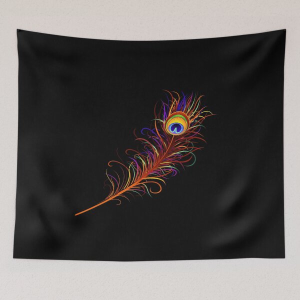 Item preview, Multicolored peacock feather illustration, Asiatic peafowl Feather designed and sold by ADRIALEIJA.