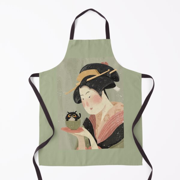 Item preview, Japanese Classic Painting Woman with cat Kabuki UkiyoE designed and sold by lisasaputra.