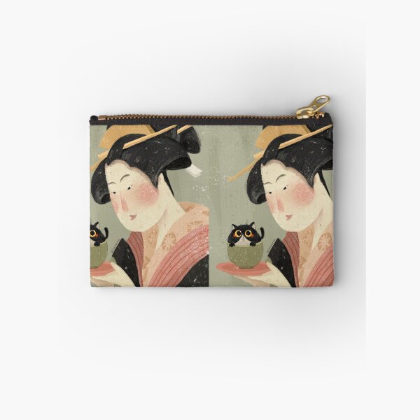Item preview, Japanese Classic Painting Woman with cat Kabuki UkiyoE designed and sold by lisasaputra.