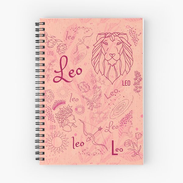 Item preview, Leo Vintage Pink Zodiac Sign - Astrology Decor  designed and sold by NihaCollection.