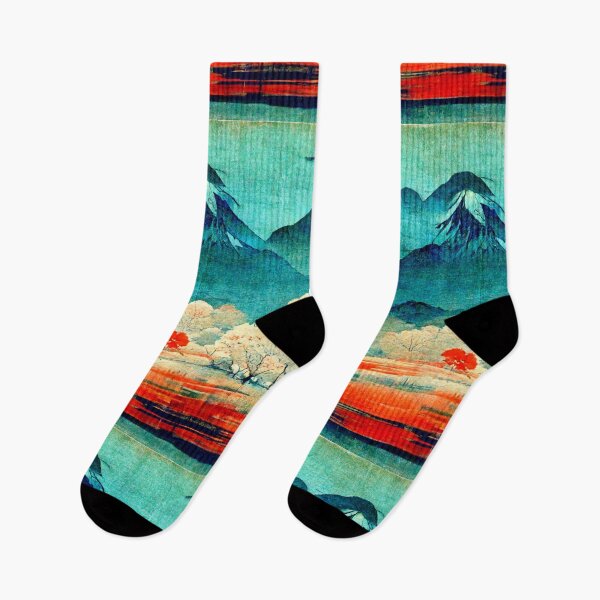 Item preview, Japanese artwork mountain with sakura and lake in forefront designed and sold by Yehochanan.