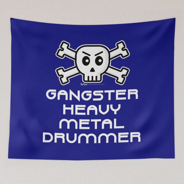Item preview, Gangster Heavy Metal Skull And Cross Bone Word designed and sold by HoaiNhu.