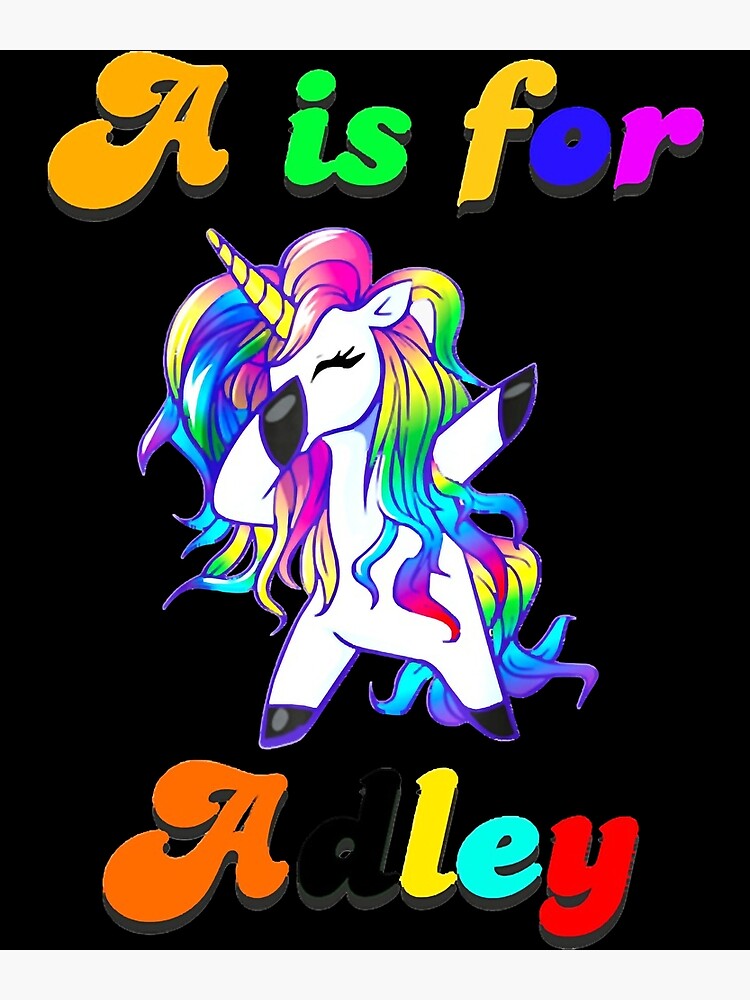 "A For Adley" Poster for Sale by Merchwithacause Redbubble