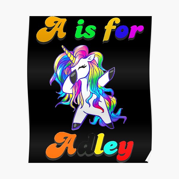 "A For Adley" Poster for Sale by Merchwithacause Redbubble