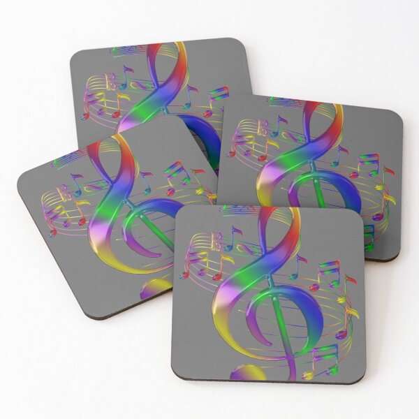 Item preview, Clave de sol colorida con notas musicales designed and sold by AlyceLedner.