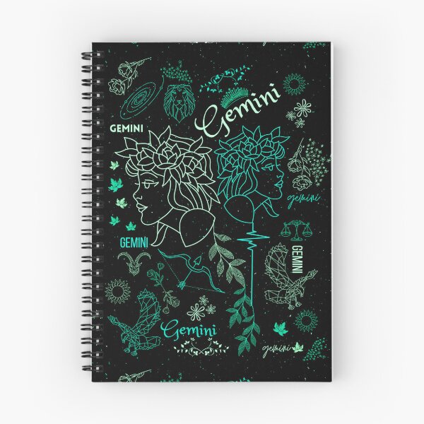 Artikelvorschau, Zwillinge Aquamarines schwarzes Sternzeichen-Horoskop-Design entworfen und verkauft von NihaCollection.