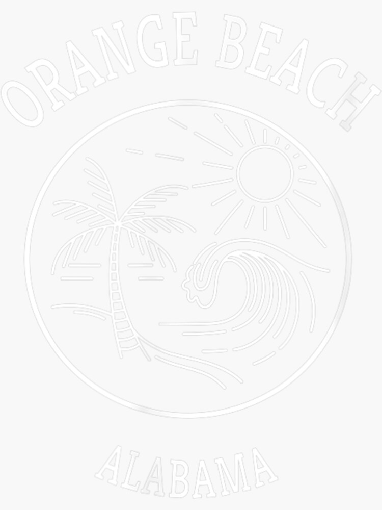 "Retro Cool Orange Beach Fun Scenic Beach Wave Novelty Art" Sticker for