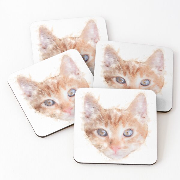 Item preview, Ginger Tabby Kitten Watercolour Artwork designed and sold by Typeglyphs.
