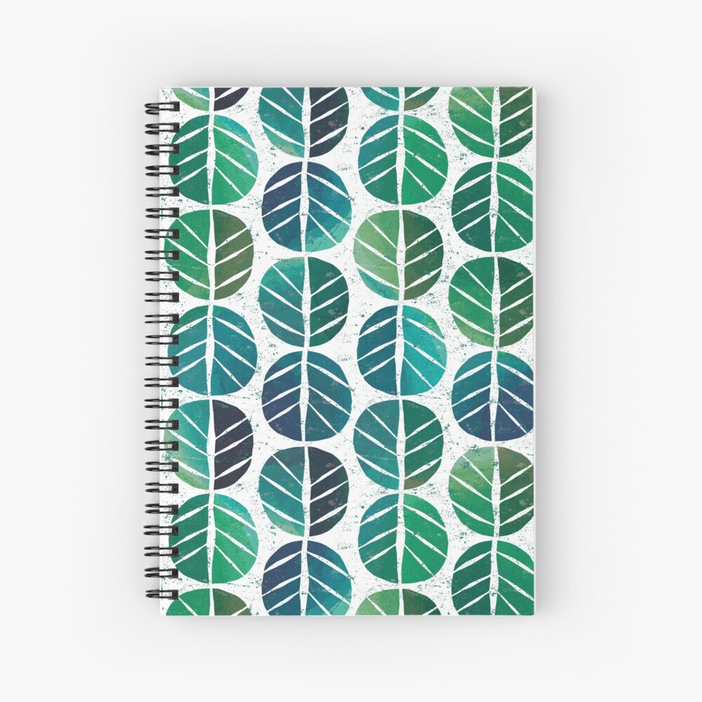 i love Green Leaf Spiral Notebook