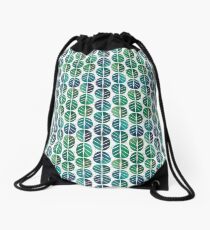 i love Green Leaf Drawstring Bag