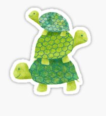 3 Turtle Stack Sticker