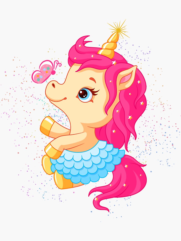 "A is for Adley Unicorn Cute Design Birthday Party " Sticker for Sale