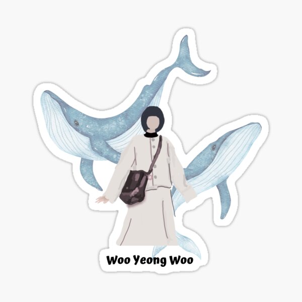 Woo Yeong Woo two whale background Sticker