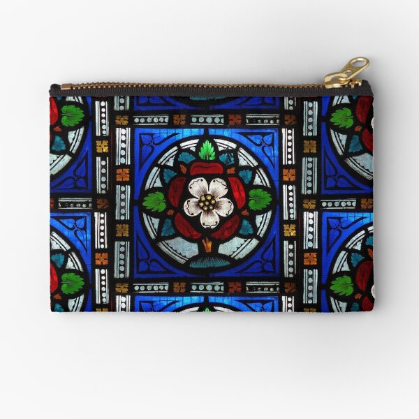 Tudor Rose Window Zipper Pouch