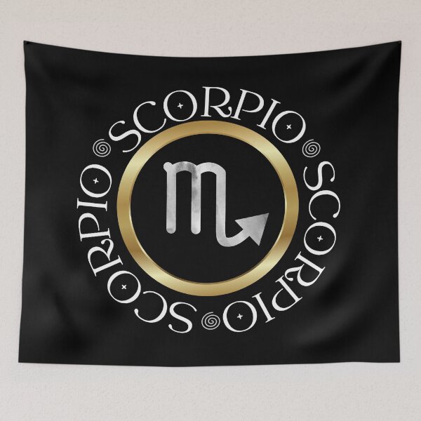 Item preview, Scorpio Symbol Text Circle designed and sold by Hellofriendco.