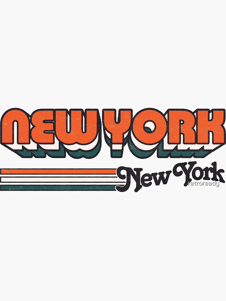 Thumbnail 3 of 3, Sticker, New York, NY | City Stripes designed and sold by retroready.