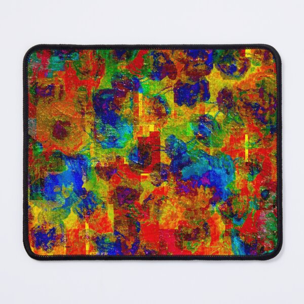 Item preview, Abstract colorful textured painting designed and sold by Red Witch Art.
