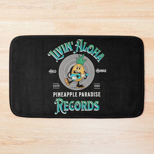 Item preview, Pineapple Playing Ukulele Vintage Hawaiian Music Ukulele Player Hilo Hawaii designed and sold by FreeSpiritAloha.
