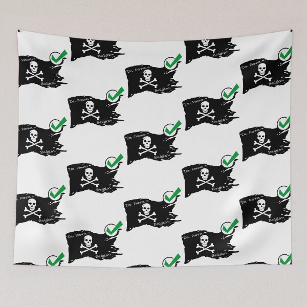 Artikelvorschau, Piratenflagge De Panne Belgien - Piratengesellschaft entworfen und verkauft von WhereIsTravis.