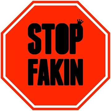 Artwork thumbnail, Stop Faking Sign | OG Collection by FreshThreadShop