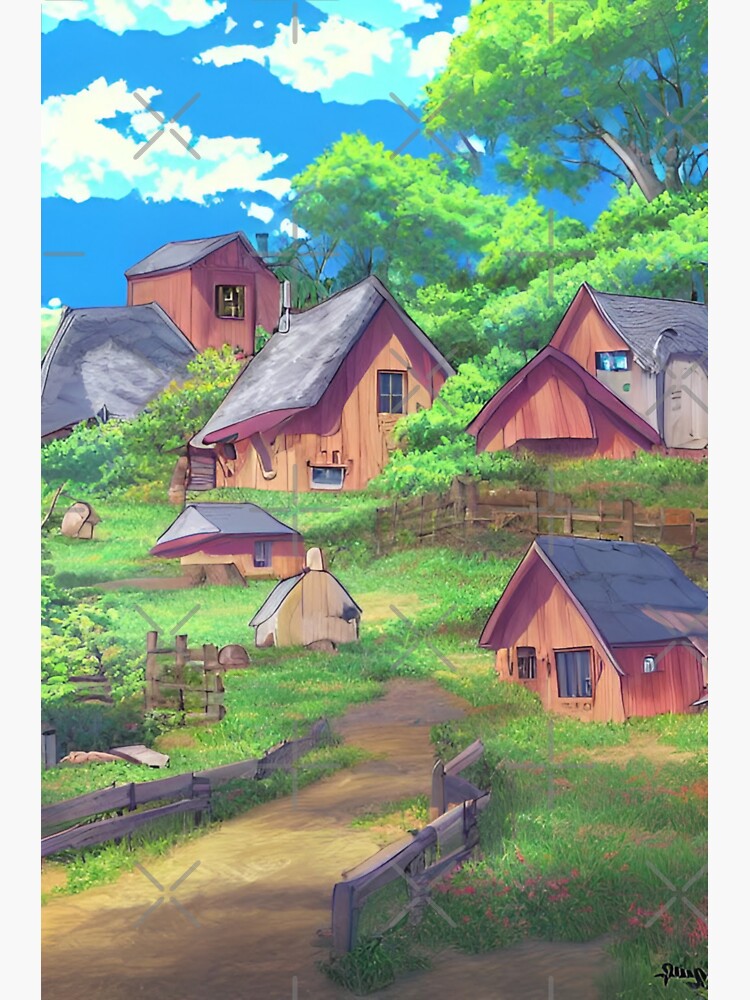 painting of a cabin in the woods with a path leading to it, beautiful house  on a forest path, cottage in the forest, anime countryside landscape, the  small house in the forest -