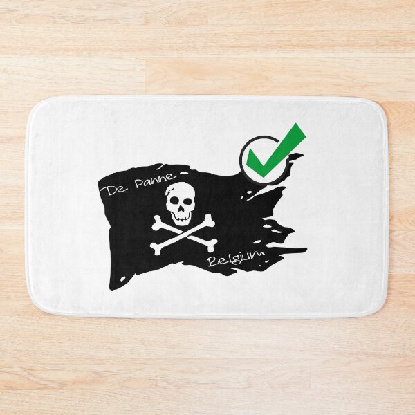 Artikelvorschau, Piratenflagge De Panne Belgien - Piratengesellschaft entworfen und verkauft von WhereIsTravis.