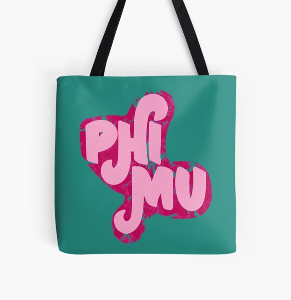 Pink Phi Mu Design Crossbody Bag Teenagers Messenger Bag for Women