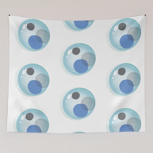 Aperçu de l'œuvre Blue Bubbles créée et vendue par PupeCreativeArt .