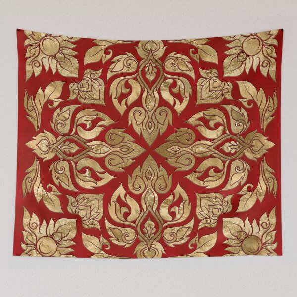 Item preview, Thai Ornament - Gold and Red designed and sold by k9printart.