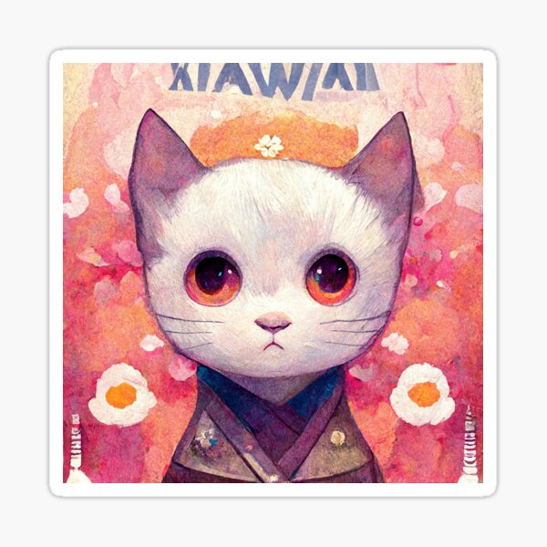 Süße Kawaii Katze Sticker