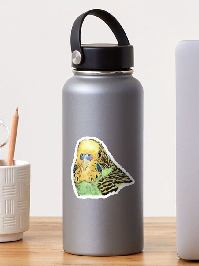 Thumbnail 1 of 3, Sticker, Prettyboy the Green Parakeet designed and sold by dmtab.