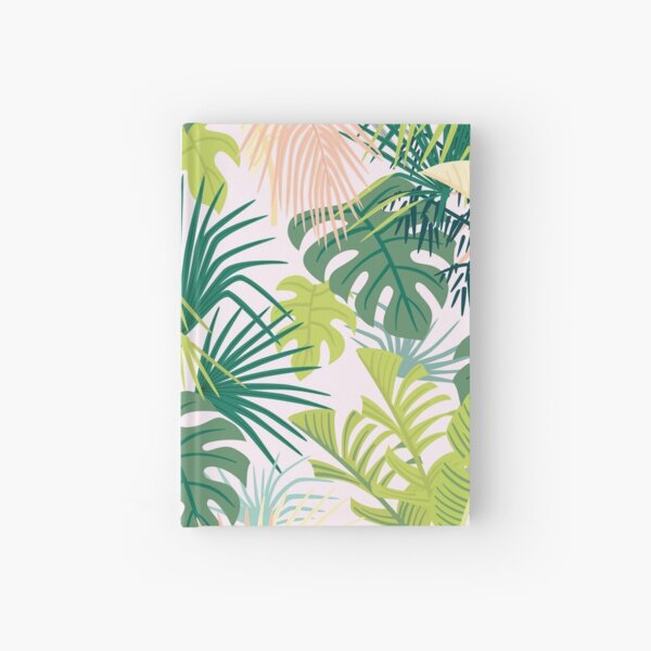 pink jungle pattern Hardcover Journal