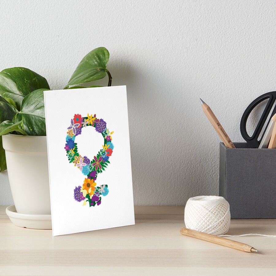 Flower Venus Sign Art Board By Mariagrafik